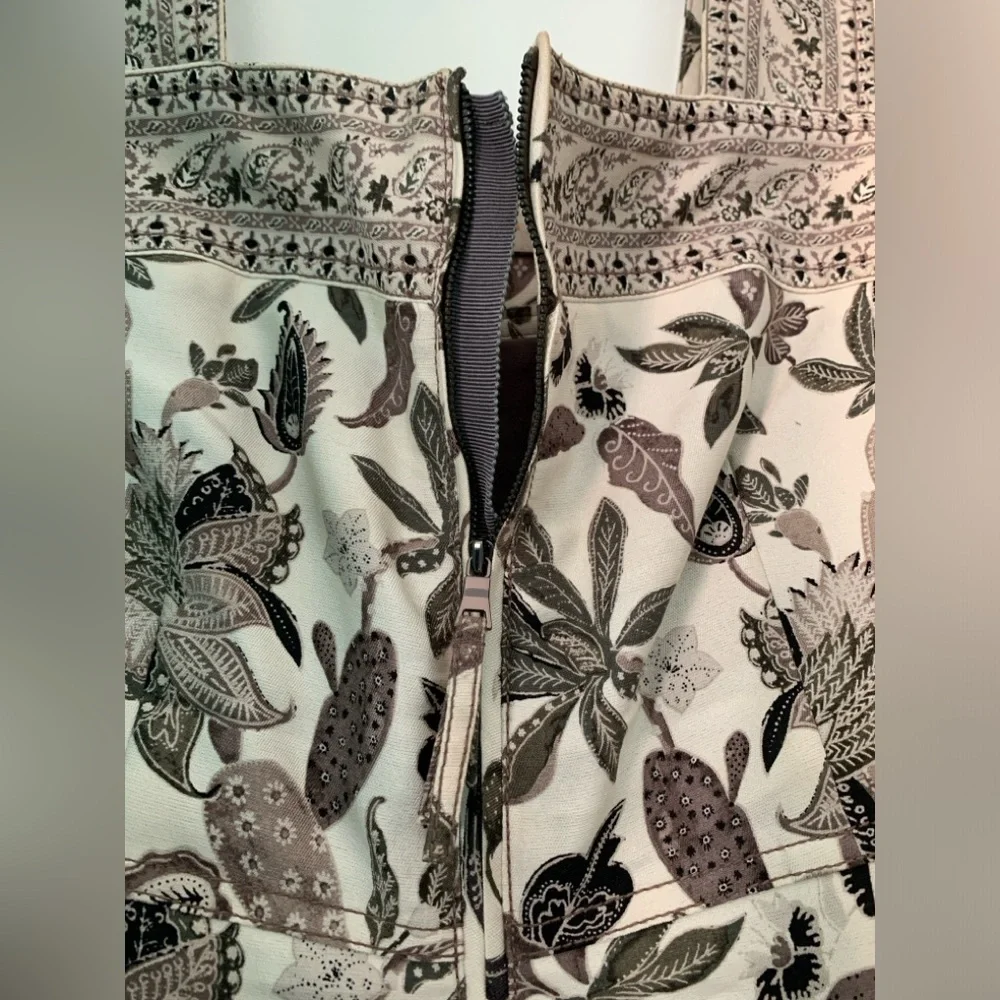 Tory Burch Ivory Wisteria Zip Up Dress - size 4 - Picture 5 of 7